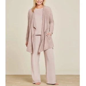 Barefoot Dreams Size S/M Neutral Tan Cozy Chic Lite® Island Wrap Sweater Lounge - Picture 1 of 10