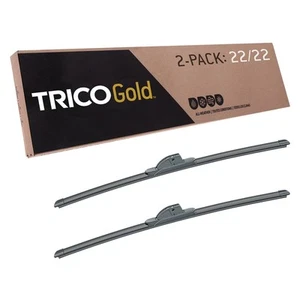 Gold 22" + 22" Premium Automotive Replacement Windshield Wiper Blades (Set of... - Picture 1 of 8