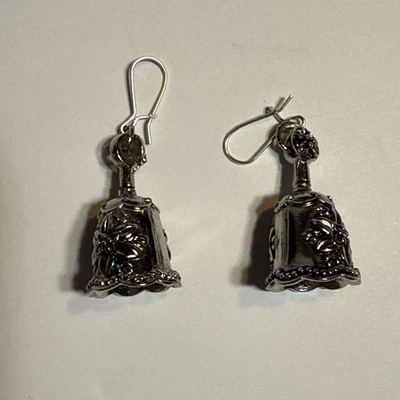 Brincos pendentes de sino de 1 pol.  Sem níquel. Fecho de aro - Imagem 1 de 3