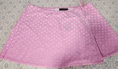 La Blanca Cover Up Wrap Swimsuit Sz L pink white polka dots NWT tie close preppy - Image 1 of 4