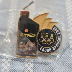 Sydney 2000 Olympic USA Team Sponsor Texaco NEW IN Havoline Oil Pin by Aminco - Picture 1 of 6