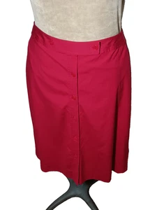 Ann Taylor Stretch Bleistiftrock Knopfleiste Midi Damen 14 rot - Bild 1 von 20