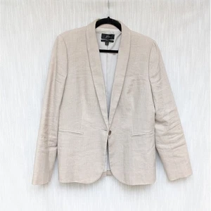 J.Crew Parke Stretch Natural/Cream Linen Blend Single-breasted Blazer, size 10 - Picture 1 of 10