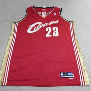 Vintage Cleveland Cavaliers Basketball Jersey 4XL Red Reebok 2004 #23 James - Picture 1 of 9