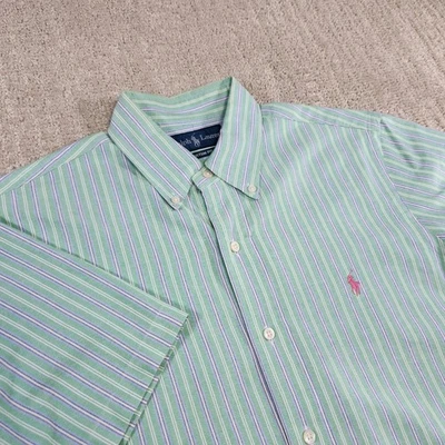 Camisa Polo Ralph Lauren De Colección Hombres Mediana Calce Clásico Oxford Rayas Verticales Foto 1 de 4