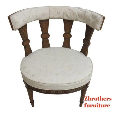 Vintage Italian Regency Fireside Side Lounge Living Room Side Chair A Cover