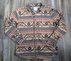 On The Byas Men's Long Sleeve Button Up Aztec Western Geometric Shirt Size Large - Picture 1 of 6