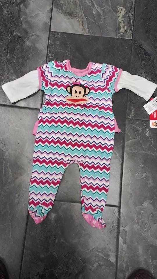 NUEVO CON ETIQUETAS CALZADO PAUL FRANK PEQUEÑO PAUL NIÑAS INFANTILES UNA PIEZA NB 3M 6M 9M Foto 1 de 1