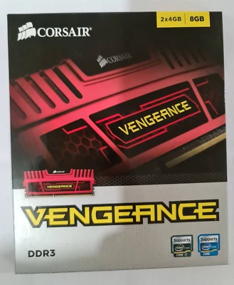KIT ram 8Gb DDR3 1600Mhz 2 X 4GB Corsair Vengeance RED CMZ8GX3M2A1600C9R - Bild 1 von 2