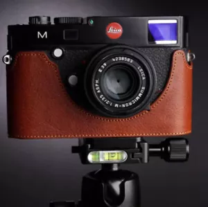 Cuero Genuino Media Cámara Estuche Bolso Cubierta para Leica M M240 M246 M-P MM MP M262 - Imagen 1 de 20