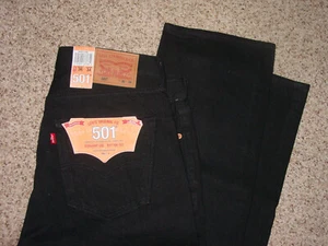 Mens Levi 501 Black 005012560 Jeans! Size 36x34 NWT's! - Picture 1 of 3
