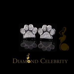 925 White 0.25ct Diamond Hip Hop Men's & Women's Stud Earring Sterling Silver - Picture 1 of 10