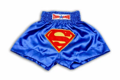 Superman Muay Thai Kickboxing Shorts Trunks MMA Fight Gear Embroidery Men Women - Image 1 of 2
