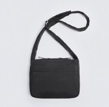 ZARA Mens Black Nylon Crossbody Bag (7.5in X 9in) (M)