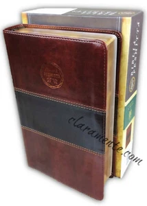 Biblia Peshitta Pastoral del Araemo de los antiguos manuscritos piel caoba - Imagen 1 de 3
