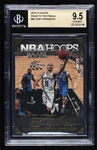 2014-15 NBA Hoops Road to the Finals /2014 Tony Parker #44 BGS 9.5 GEM MINT HOF