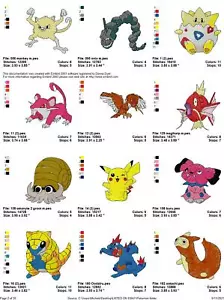 230 CARTOON GAME EMBROIDERY MACHINE DESIGNS PES JEF HUS EXP DST VIP USB - Picture 1 of 12