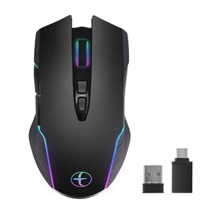 2X(Drahtlose Maus Maus Jiggler Mouse Mover LED Wiederaufladbar 2.4G Mause E3366 - Bild 1 von 7
