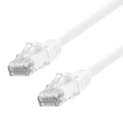 Ethernet Patch Cable CAT6A, UTP, 24AWG, 0.5 Ft,  10 pack, White - Image 1 of 4