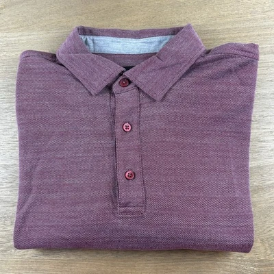 Camisa Polo Ermenegildo Zegna Para Hombres Roja Manga Corta Talla 54 XL Mezcla de Algodón Seda Foto 1 de 4