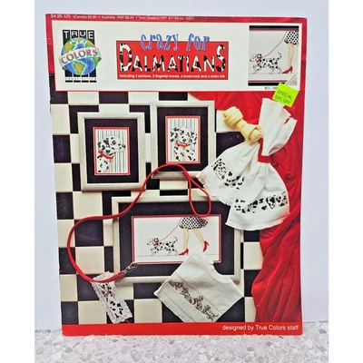 CRAZY FOR DALMATIANS ~ TRUE COLORS cross stitch leaflet Dog - Image 1 of 2