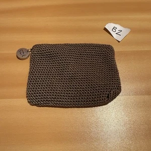 The Sak Coin Purse Wallet Mini Bag Womens Brown Crochet Zippered - Picture 1 of 7