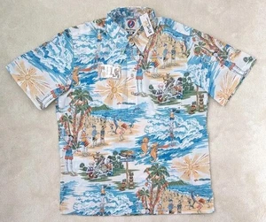 BNWT Reyn Spooner X Grateful Dead Hawaiian Shirt medium Aloha Scenic Pullover - Picture 1 of 4