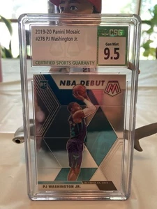 PJ Washington 2019-20 Panini Mosaic #278 RC NBA Debut CSG 9.5 Gem Mint Hornets - Picture 1 of 2