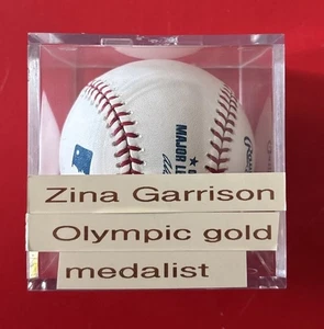 OLYMPIC GOLD MEDALIST ZINA GARRISON Signed Rawlings Baseball MLB Ball (Tennis) - Picture 1 of 5