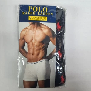 Paquete de 3 calzoncillos boxer Polo Ralph Lauren de algodón de ajuste clásico negros pequeños - Imagen 1 de 2