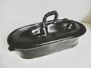 BELLE TERRINE GÎTE AU LIÈVRE EN TERRE VERNISSÉE XIXème - OBJET DÉCORATIF - Imagen 1 de 13
