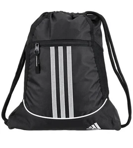 ✅Adidas Alliance II Sackpack, Black, Zipper Pocket Drawstring (MSRP $20)✔️ - Picture 1 of 4