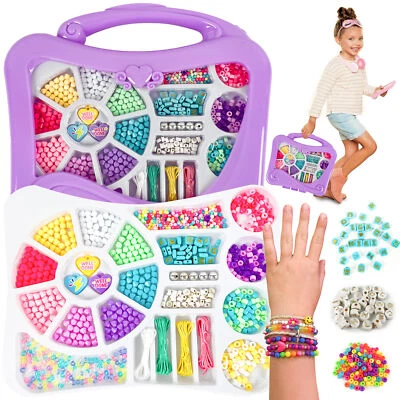 Schmuckperlen DIY Bastelset Kreatives Basteln für Kinder Armbänder Schmuck - Bild 1 von 4