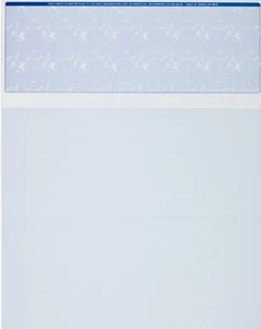 Papel de cheque en blanco - Revisión de computadora en la parte superior MÁRMOL AZUL cuenta/500 - Imagen 1 de 1