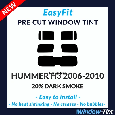 Easyfit Static Vor Cut Fenster Getönt für Hummer H3 2006-2010 - 20% Dunkel - Bild 1 von 3