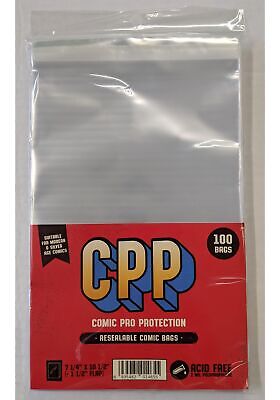 100 CPP Resealable Comic Bags • 6.59£