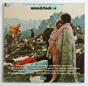 WOODSTOCK Live Folk Blues Psych Rock Französisch BIEM Cotillon 60.001 Vinyl 3 LP - Bild 1 von 5