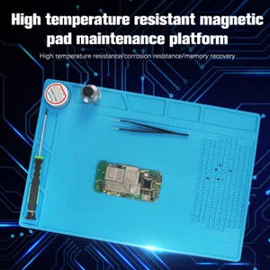 Silicone Heat Resistant Anti-Static Work Mat for Electronic Phone Laptop Repair - Zdjęcie 1 z 8