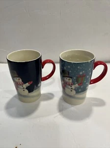 Taza muñeco de nieve Lenox cambio de calor 16 onzas dos tazas usadas - Imagen 1 de 11