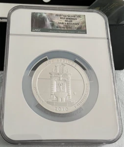 2010 Hot Springs National Park ATB 5 oz Silver Coin : NGC MS69 Early Releases - Picture 1 of 2