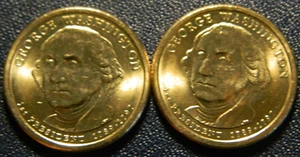 2007 P G. Washington Dollar Münzen unc. (Typ A&B) aus neuwertiger Tasche - Bild 1 von 4