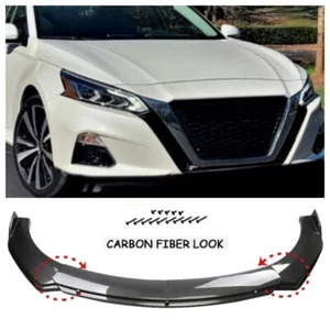 Car Carbon Style Front Bumper Lip Splitter Parts For Nissan Altima US STOCK - Picture 1 of 14