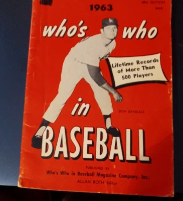 1963 Who's Who in Basebal Magazine (Mantle Cover) -exc.- near mint (see scan) - Image 1 of 2