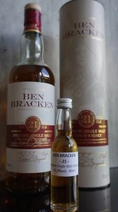 Ben Bracken 21 Jahre Speyside Single Malt Whisky Sample 40 ml Probe Dram 4 cl - Bild 1 von 3