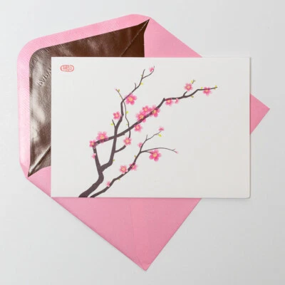 Papyrus Handcrafted SAKURA BLOSSOMS Happy Birthday Card - Image 1 of 3