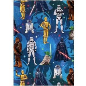 Star Wars Gift Wrap 1 Sheet Folded Kids Boys Birthday Party Wrapping Paper - Picture 1 of 1