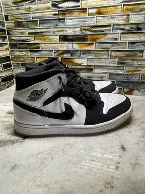 Zapatillas Air Jordan Zapatos 1 Mid SE Diamante Blanco Negro DH6933-100 Talla 8 Foto 1 de 4