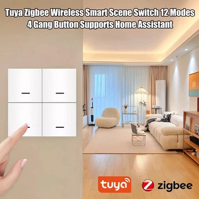 ZigBee Wireless Scene Switch Smart Wall Switch 12 Control Modes Push Button - Image 1 of 4