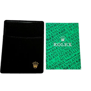 ROLEX BLACK CARD PAPERWORK HOLDER WALLET W/BOOKLET - Picture 1 of 5