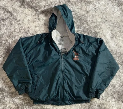 Винтажная куртка The Disney Store Tigger с вышивкой на молнии с подкладкой зеленая размер M - Изображение 1 из 4